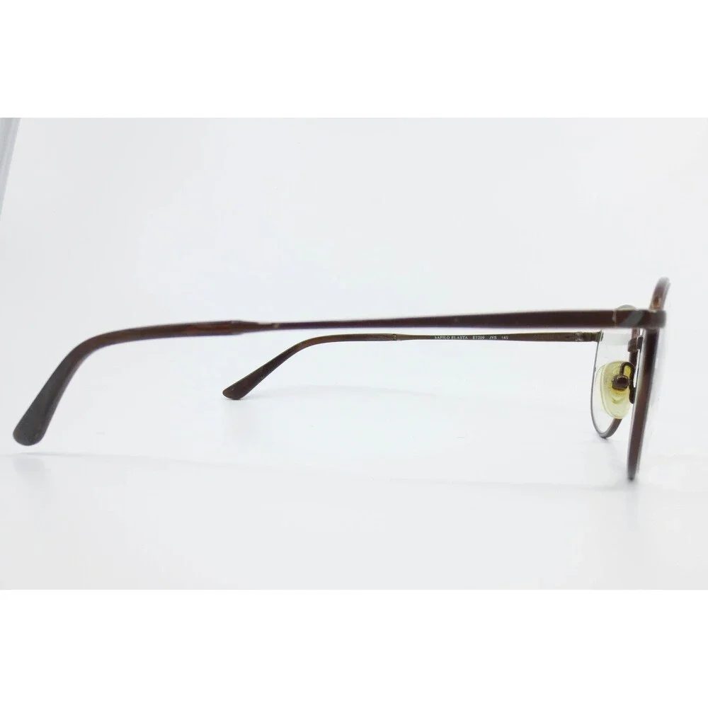 Safilo Elasta E7209 Brown Oval Eyeglasses Frames Italy 50-20-145 JYS